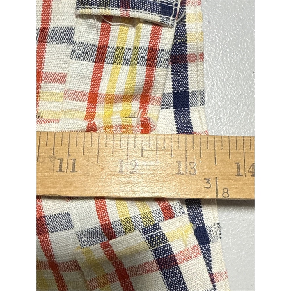 Vintage Maverick Womens 70's Plaid Woven Bell Bottom Pants Size 25x31 Retro USA - Picture 12 of 13